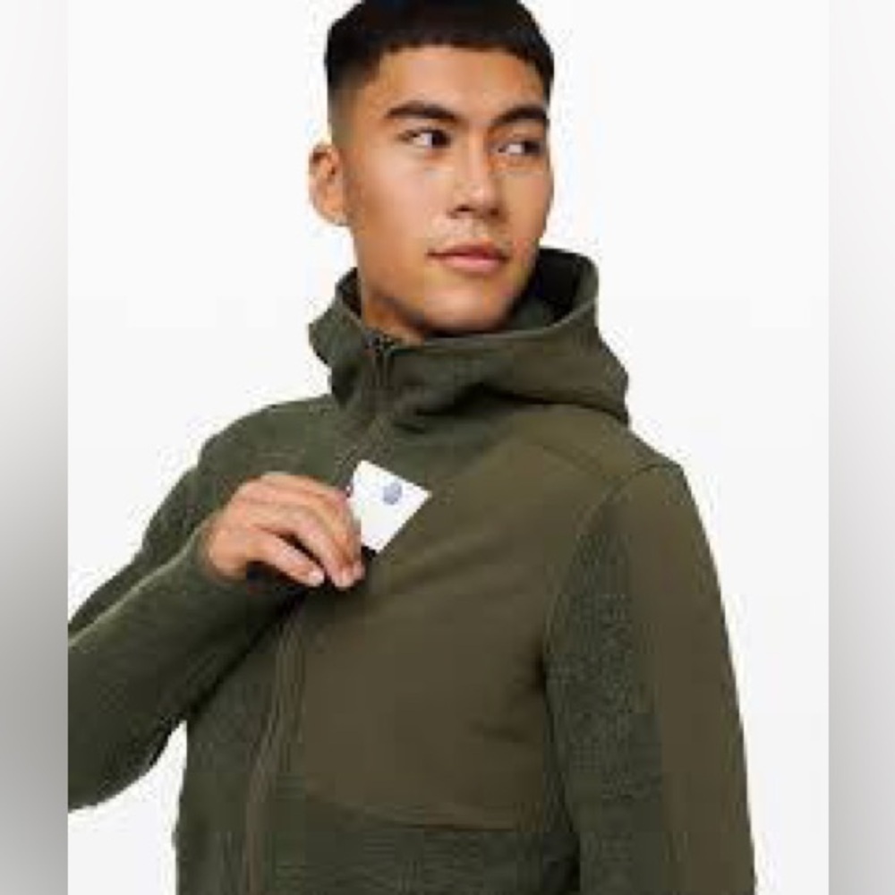 Lululemon Tundra Trek Mens Full Zip Jacket - Olive Green